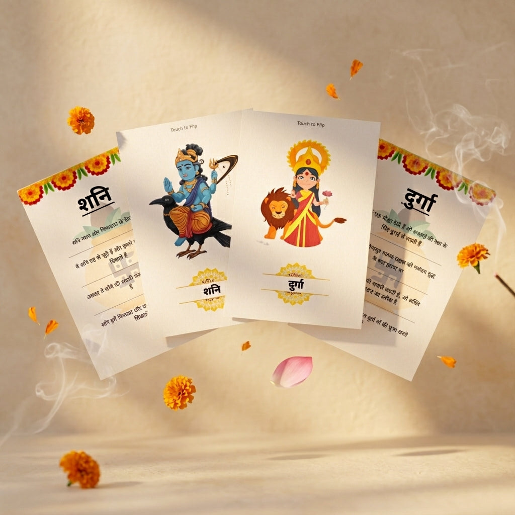 Hindu Gods Flash Cards - Hindi