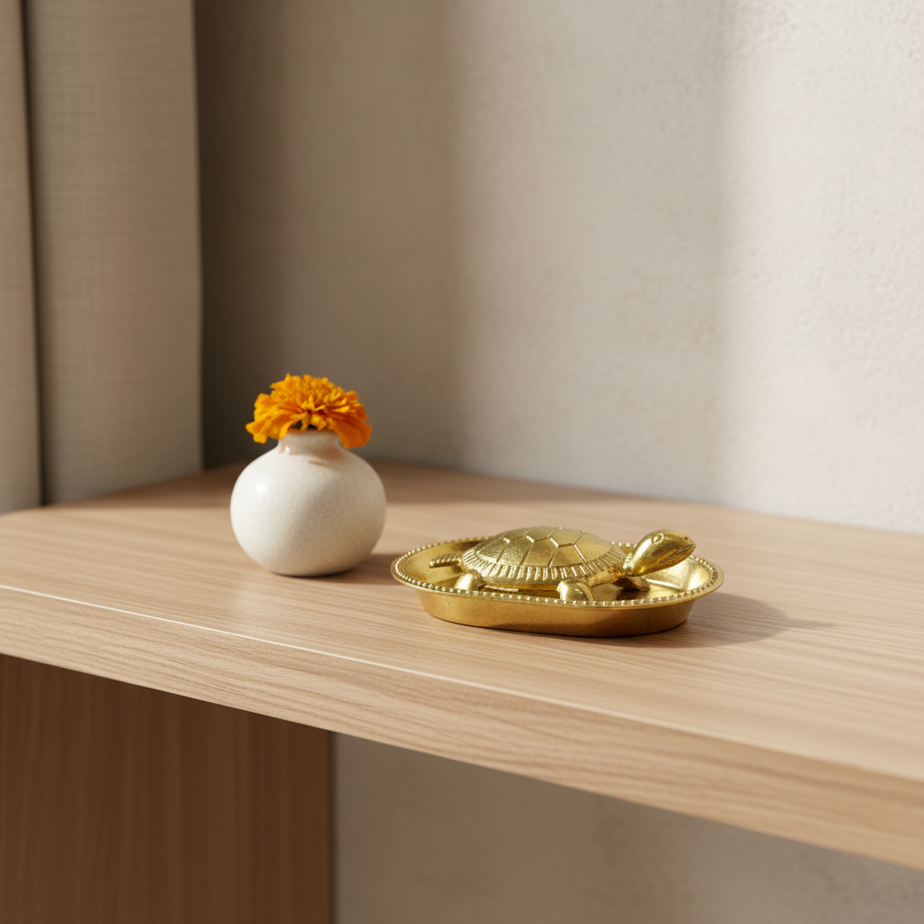 Brass Vastu Tortoise with Plate
