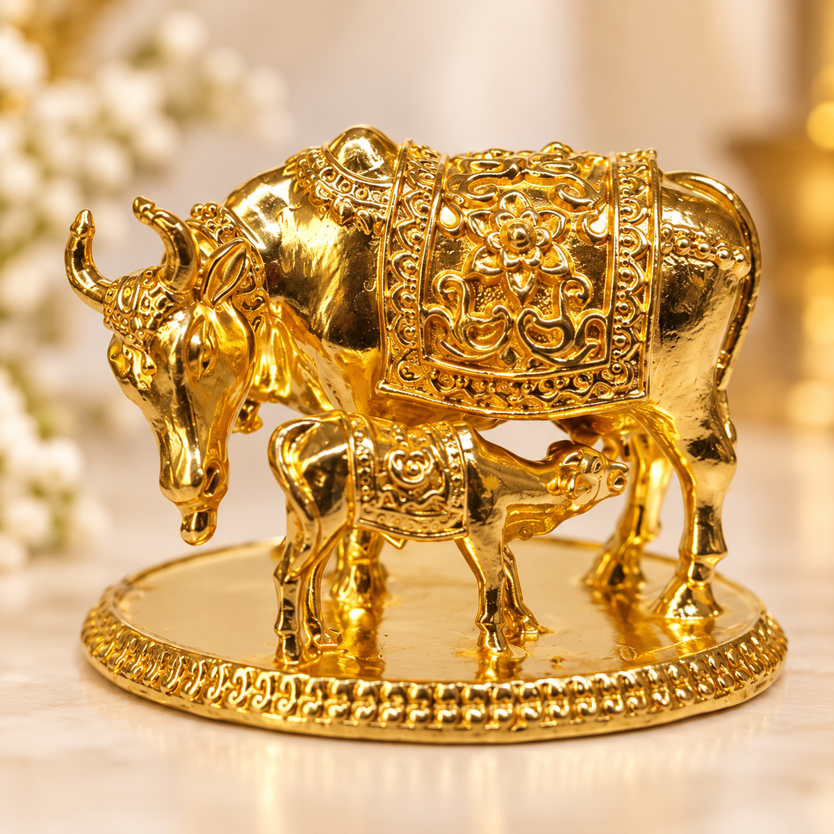Pure Brass Gau Mata | Kamdhenu | 3 inch