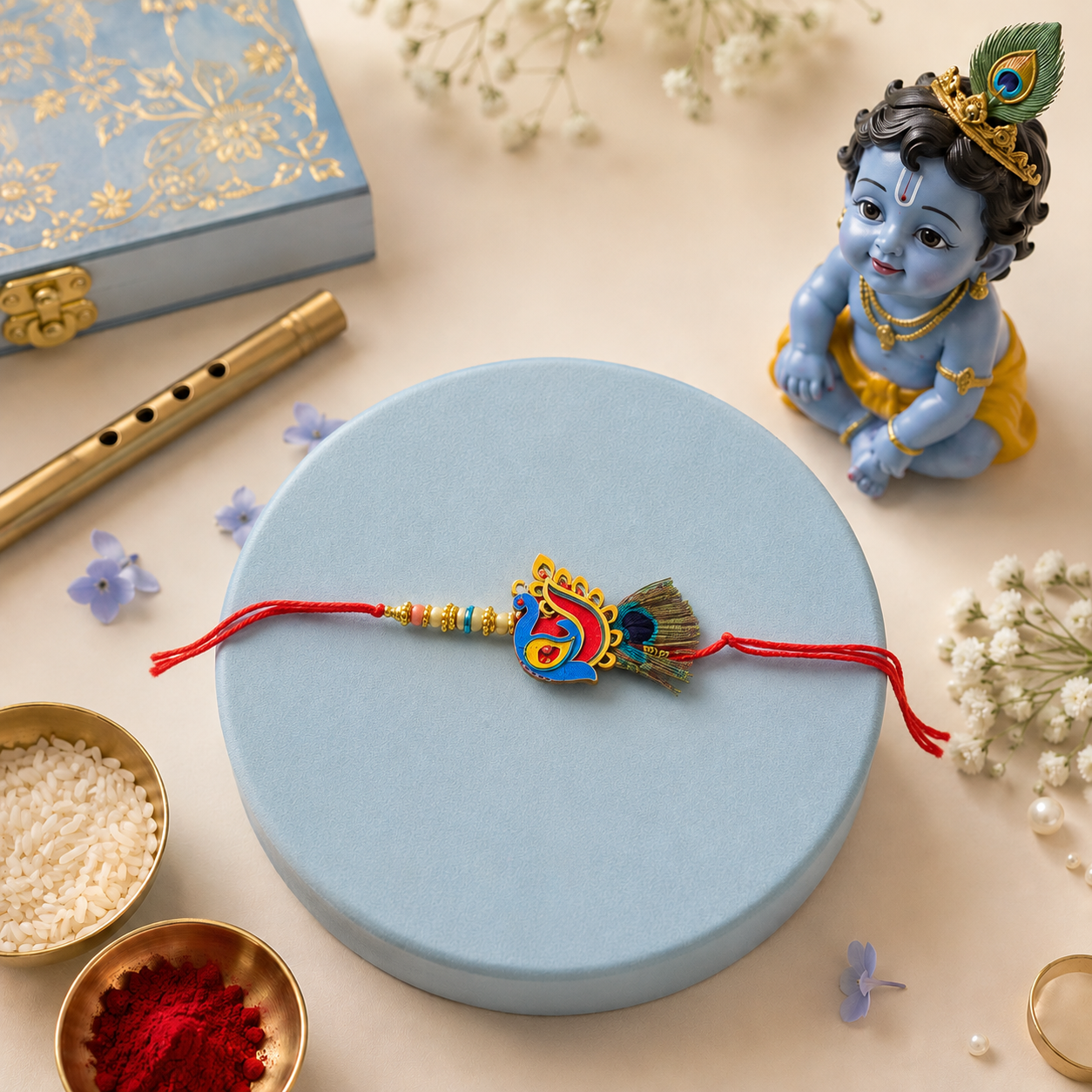 Crafted Mor Punkh Design - Rakhi