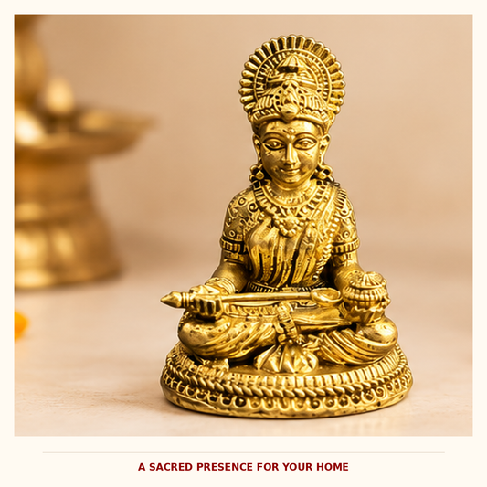 Brass Anpoorna Idol - 2 Inch