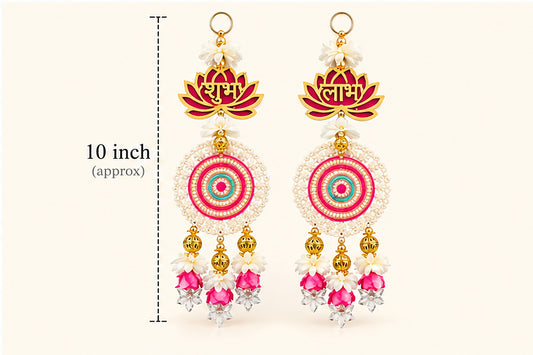 Royal Shubh Labh Floral Door Hangings for Diwali – Set of 2