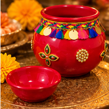 Premium Karva Chauth Pooja Thali Set
