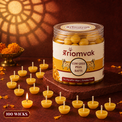 Triomvak Pure Cow Ghee Diya Batti - Large