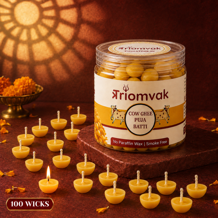 Triomvak Pure Cow Ghee Diya Batti