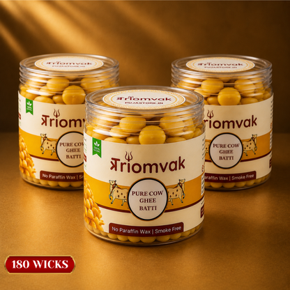 Triomvak Pure Cow Ghee Diya Batti