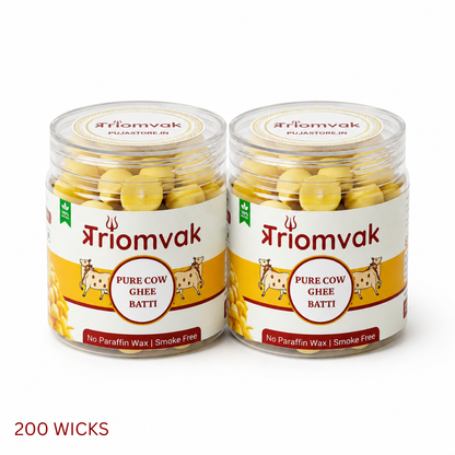 Triomvak Pure Cow Ghee Diya Batti