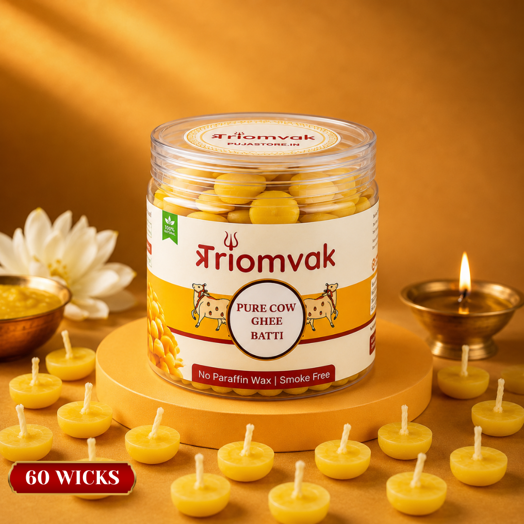 Triomvak Pure Cow Ghee Diya Batti