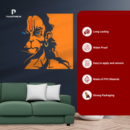 Angry Hanuman Ji Wall Sticker