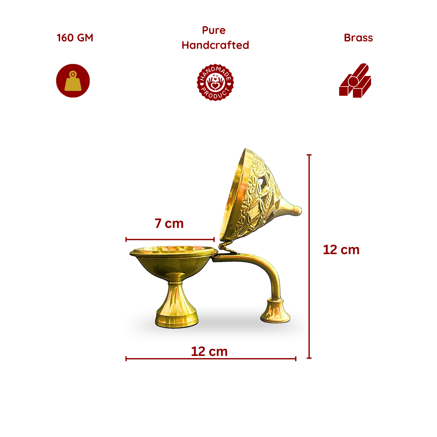 Brass Dhuna Loban | Dhoop Dani | Incense Burner
