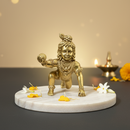 Brass Kanha Ji (Little Krishna) - 2 inch