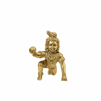Brass Kanha Ji (Little Krishna) - 2 inch