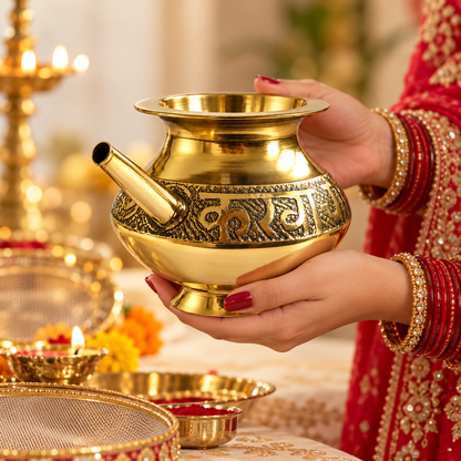 Traditional Karva Chauth Pooja Lota with Spout