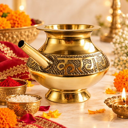 Traditional Karva Chauth Pooja Lota with Spout