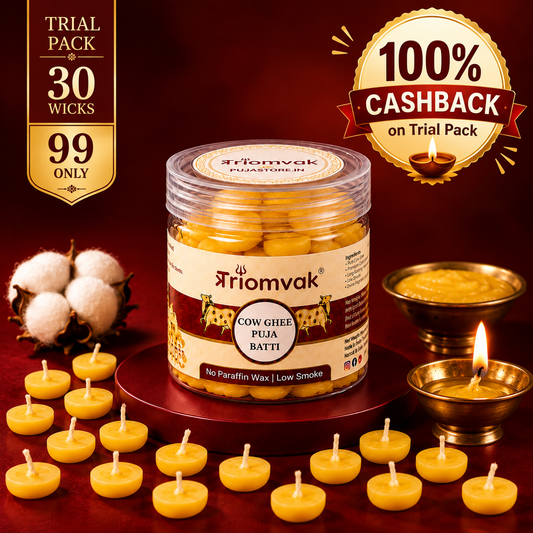 Triomvak Pure Cow Ghee Diya Batti