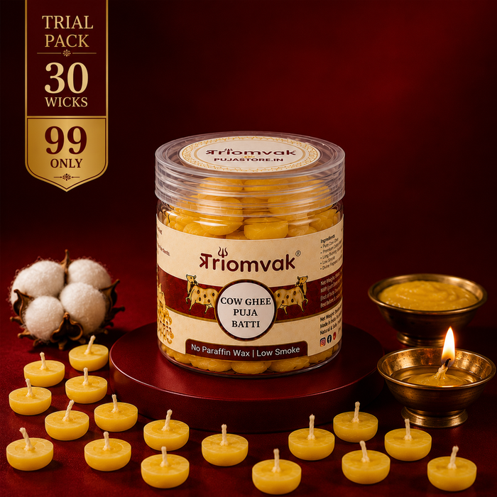 Triomvak Pure Cow Ghee Diya Batti