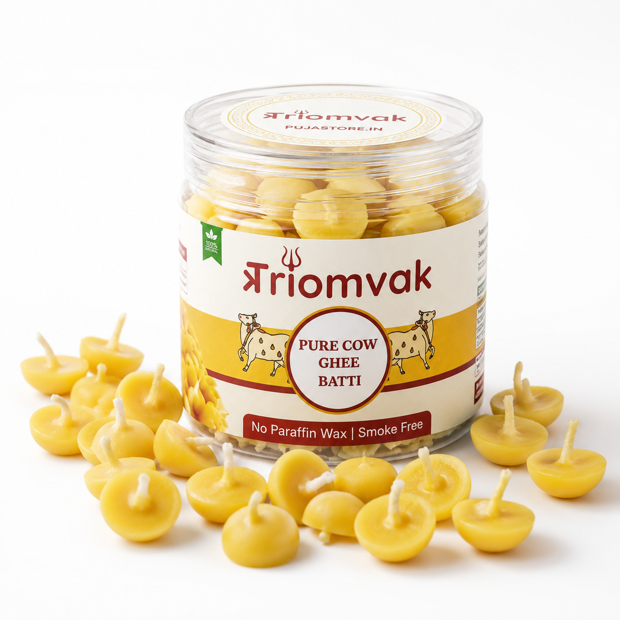 Triomvak Pure Cow Ghee Diya Batti