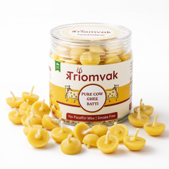 Triomvak Pure Cow Ghee Diya Batti