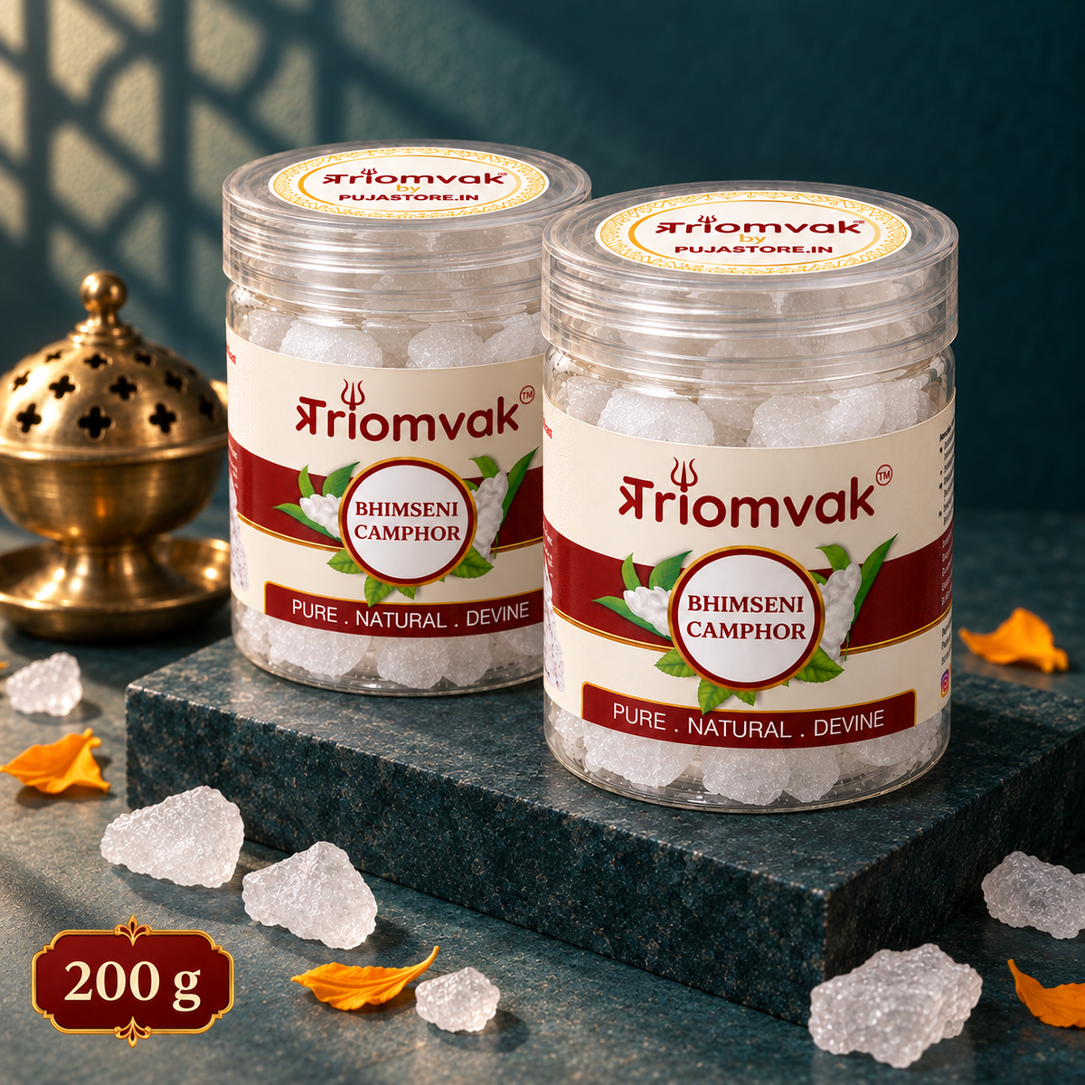 Triomvak Bhimseni Camphor Crystals