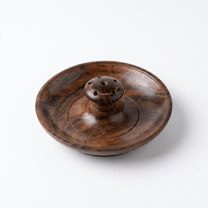 Plate Base Sheesham wood Agarbati Stand