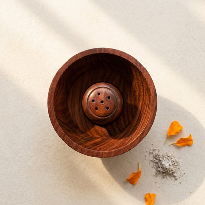 Bowl Shape wood Agarbatti Stand