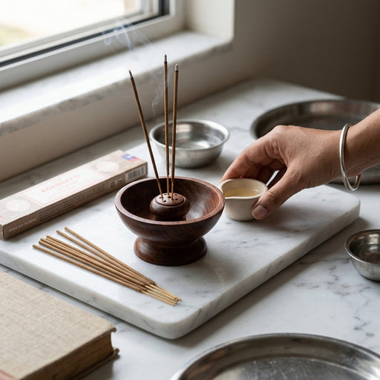 Bowl Shape Sheesham wood Agarbatti Stand