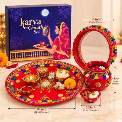 Premium Karva Chauth Pooja Thali Set