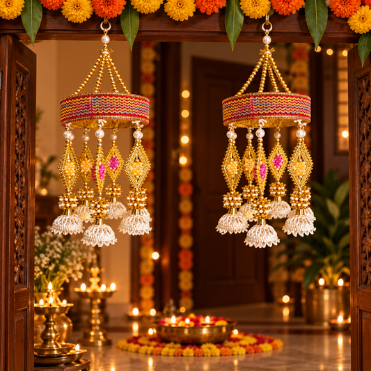 Royal Jhumka Hanging Toran for Diwali Decoration – Set of 2