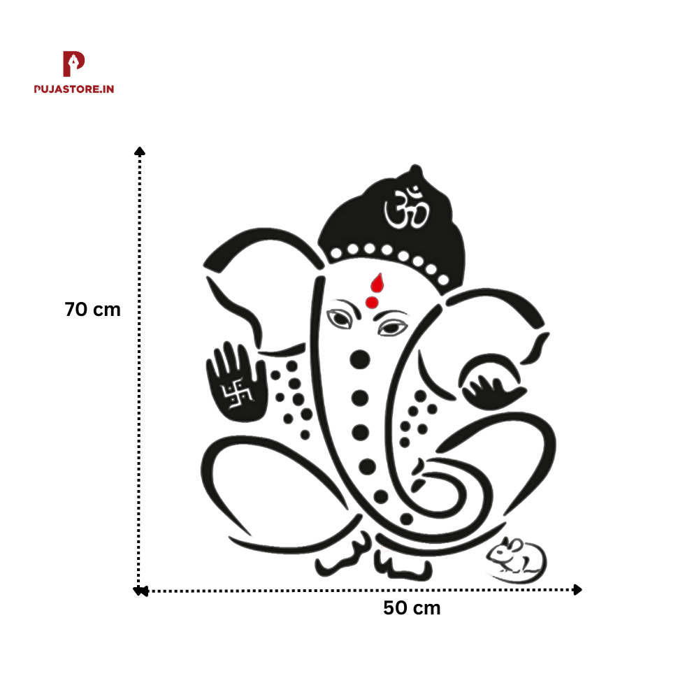 Ganesha Black and White Wall Sticker