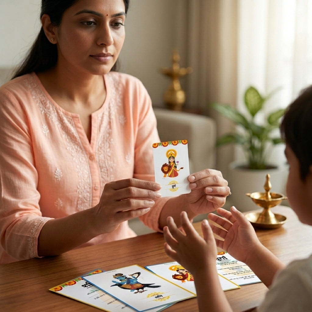 Hindu Gods Flash Cards - Hindi
