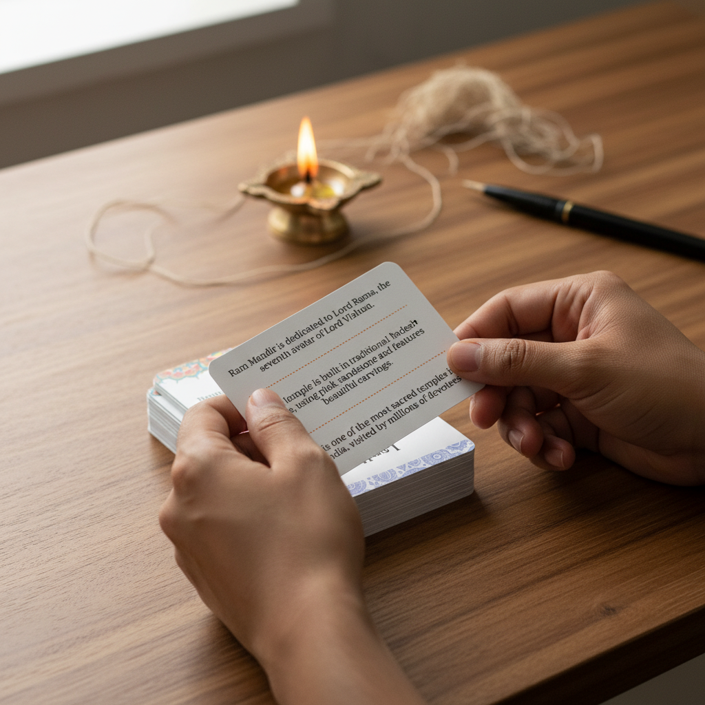 Hindu Temples Flash Cards - English