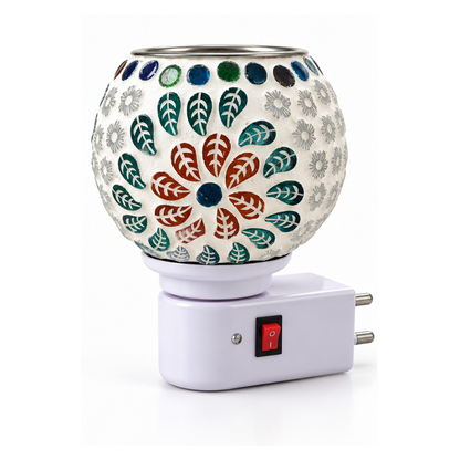 Electric Camphor & Aroma Oil Burner – Ceramic Flower
