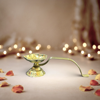 Ek Arti - Brass Light Weight Long Handle Diya