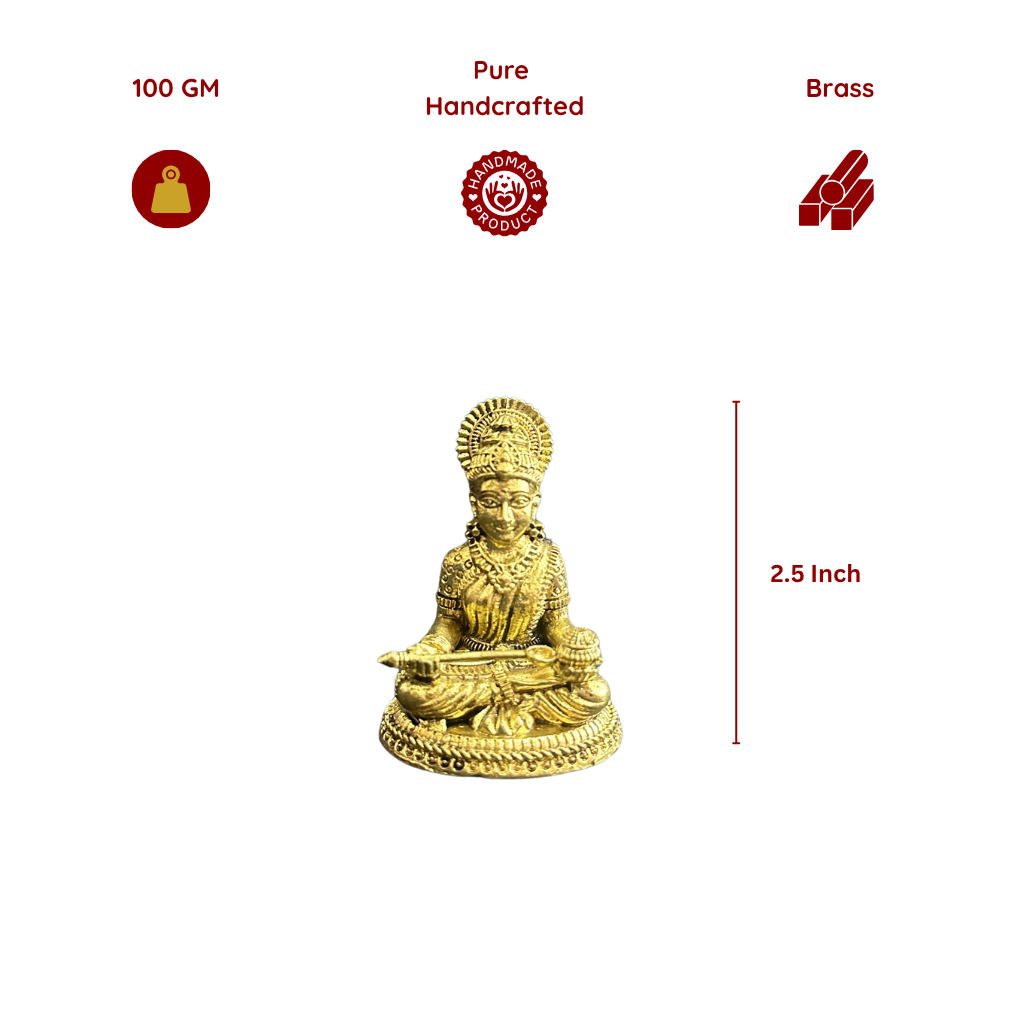 Brass Anpoorna Idol - 2 Inch