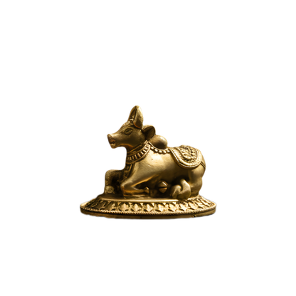Brass Nandi Ji Idol with Base - 1.2 Inch