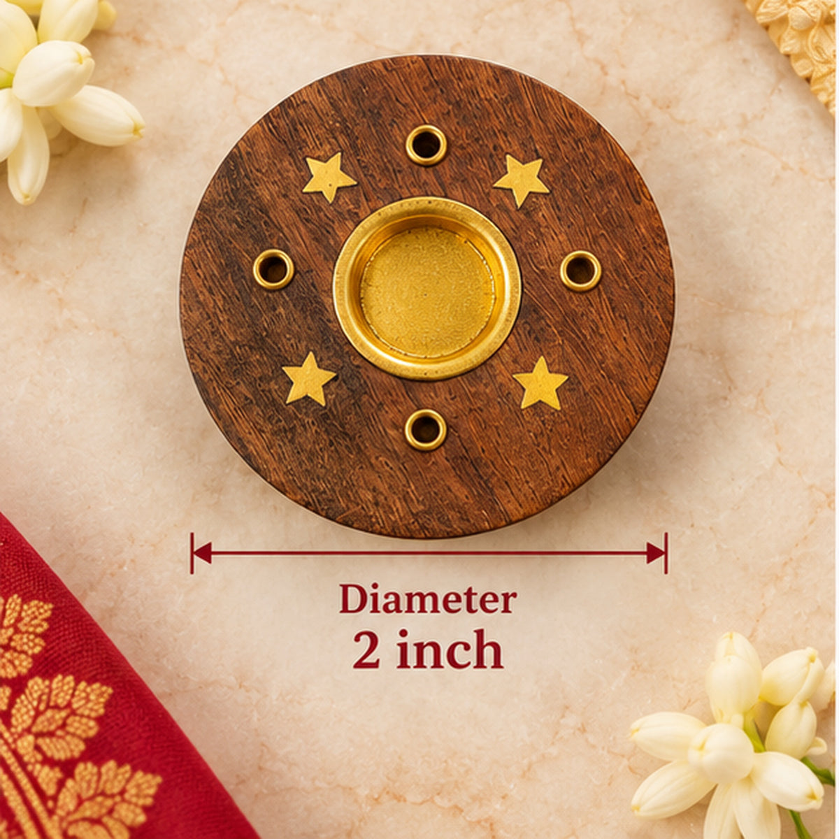 Handcrafted Agarbatti Stand with Brass star
