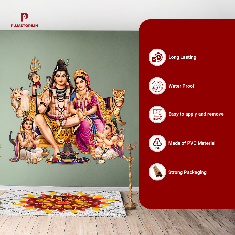 Shiv Pariwar Wall Sticker