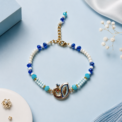 Premium Bracelet Rakhi - Blue
