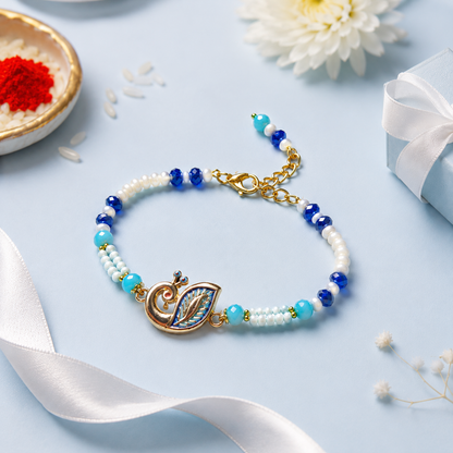 Premium Bracelet Rakhi - Blue
