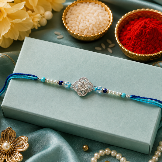 Silver Design Premium Rakhi