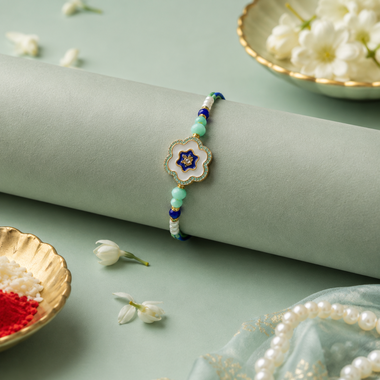 Beautiful Flower Design Rakhi