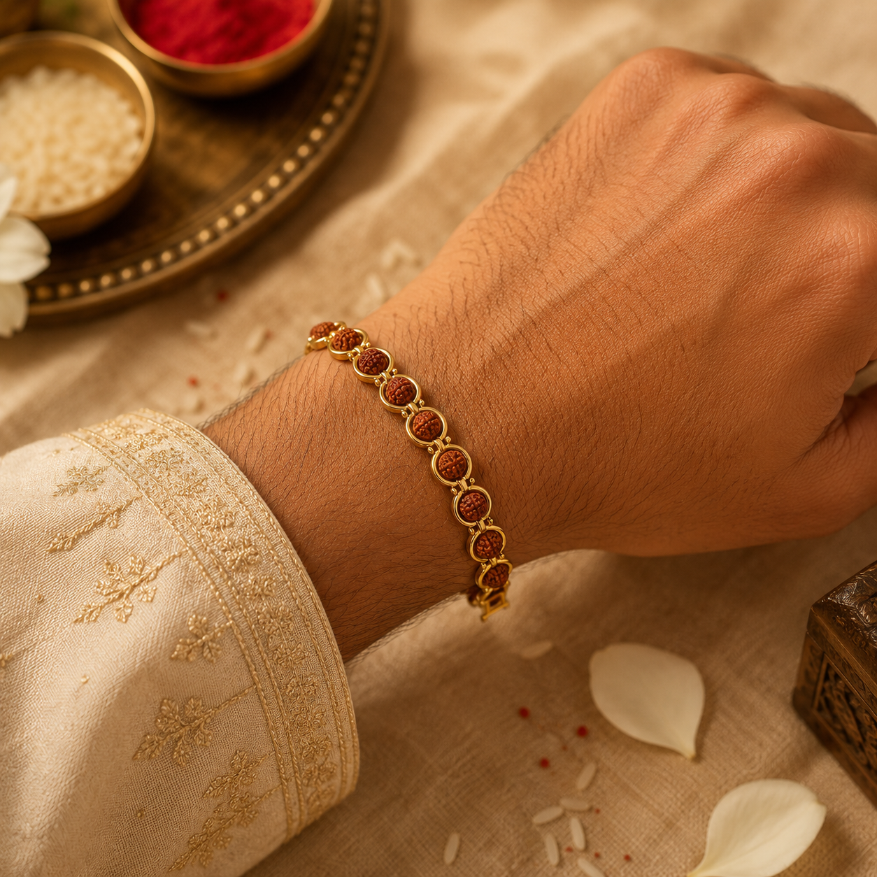 Rudraksha Bracelet Rakhi