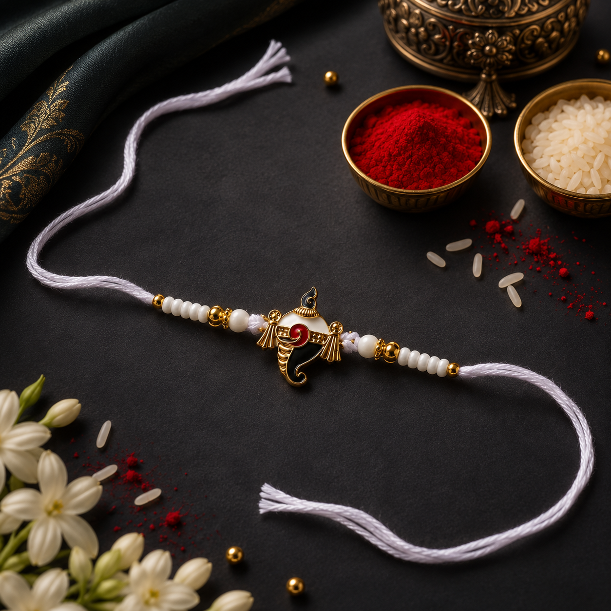Premium Design Shankh Rakhi