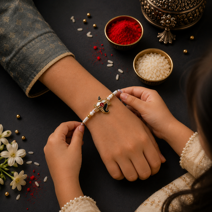 Premium Design Shankh Rakhi