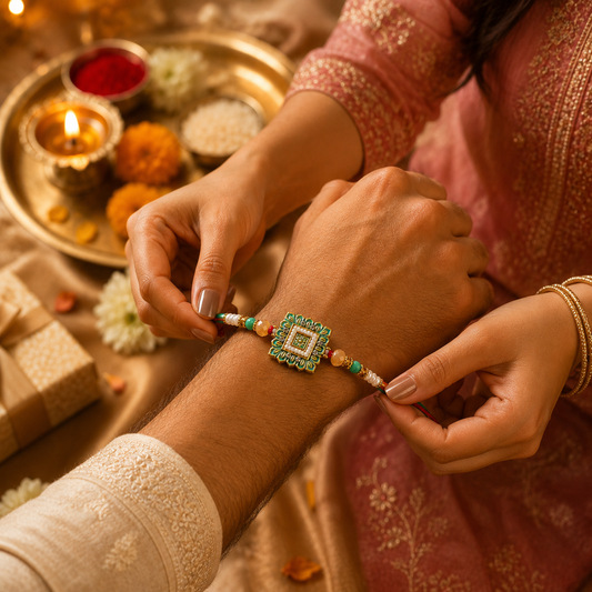 Flower Design Premium Rakhi