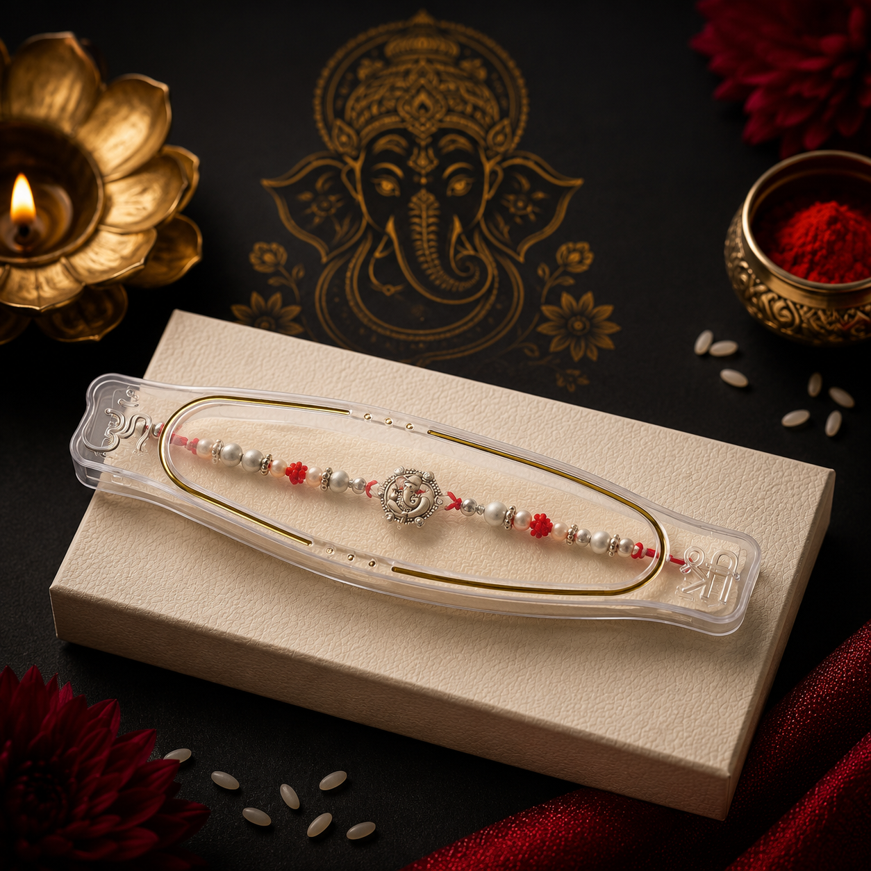 Ganesh Crafted Design Premium Rakhi