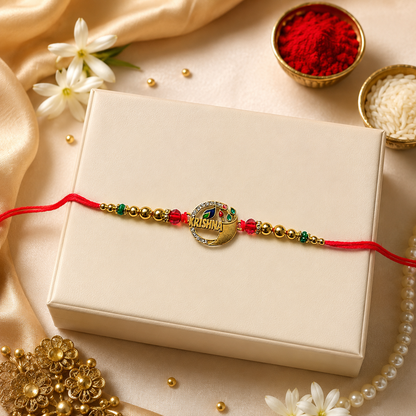 Krishan Rakhi for Kids Brass Design
