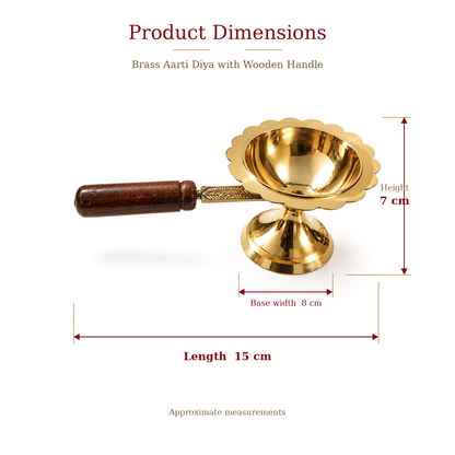 Brass Dhoop Dani with Wooden Handle