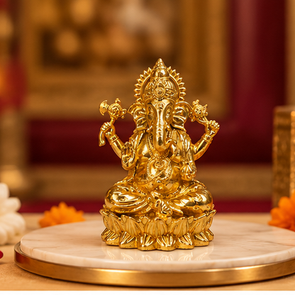 Premium Design Brass Ganesh Ji Crafted Art | 2.5 inch