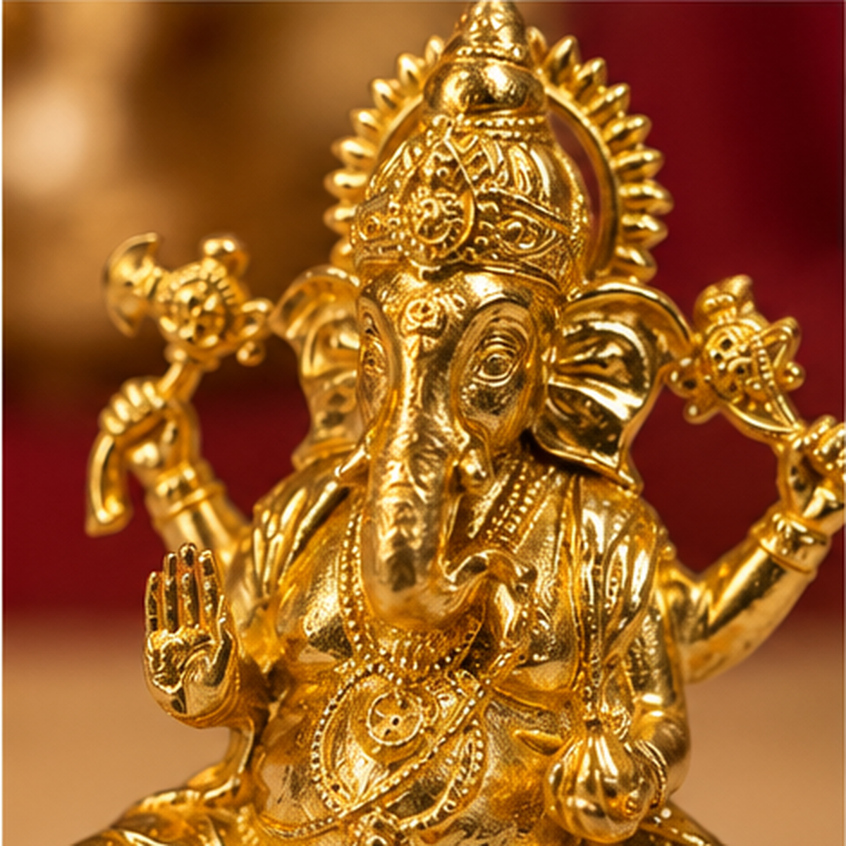 Premium Design Brass Ganesh Ji Crafted Art | 2.5 inch